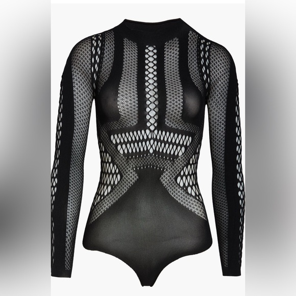 HAUTY KNIT OPENWORK BODYSUIT NWT SOLD OUT. - Picture 6 of 7